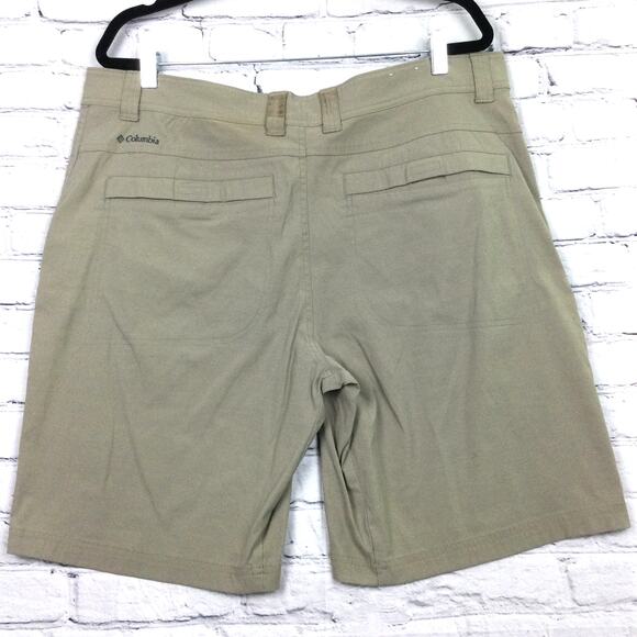 Columbia Men’s Omni-shield Advanced Repellency Flat Front Casual Tan Shorts 40 - Picture 4 of 13